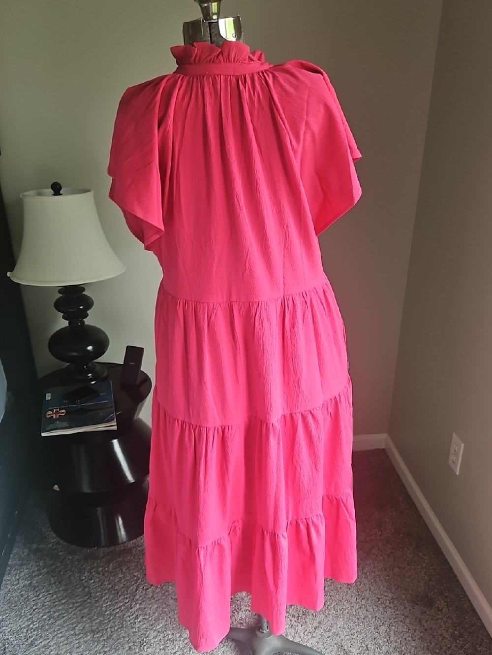 Entro Ruffle Tiered Midi Dress With Pockets - Picture 4 of 9